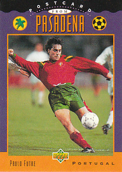 Paulo Futre Portugal Upper Deck World Cup 1994 Eng/Ita Postcard from Pasadena #UD07